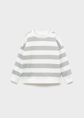 MANGO KIDS Striped cotton - blend sweatshirt - Smgarment's
